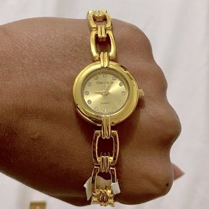 COTE D’AZUR Gold Toned Bracelet Watch